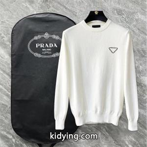 プラダ スーパーコピー 偽物 ニット セーター ブラック エレガント スリム モダン スタイリッシュ prada スーパーコピーkidying2611HXzq