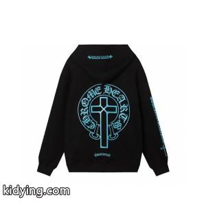 クロムハーツ コピーブランド コピー パーカー 注目 クール ブルーロゴ シンプル ブラック CHROME hearts コピーブランドkidying265DCequ