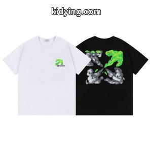 透気快適な着心地Off-white スーパーコピーオフホワイト スーパーコピースーパーコピー男女兼用　クルーネック半袖Tシャツkidying26PLbyKz