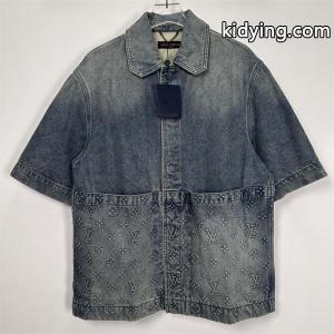【安い!】LOUIS vuitton コピールイヴィトン コピーｔシャツデニムコピー高品質メンズクルーネック半袖Ｔシャツブラック、ホワイトkidying26WbKfmi