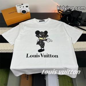 最注目のLOUIS vuitton コピールイヴィトン コピースーパーコピーMickey Mouseプリント通勤通学クルーネック半袖Tシャツkidying26nqi8Pv