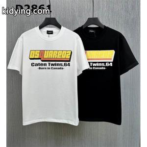 2色可選春夏 Dsquared2 ブランド コピー ディースクエアード ブランド コピー 格安！ 半袖Tシャツ 首胸ロゴ_ディースクエアード ブランド コピー Dsquared2 ブランド コピー_ブランド コピー 激安(日本最大級)kidying26GzSTfq