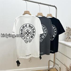 CHROME hearts ブランド コピー HALF SLEEVE T-SHIRT HORSESHOE GREY クロムハーツ ブランド コピー　半袖Tシャツ ホースシュー / スクロールロゴ　Ｔシャツ :lk1101:SKYTREK - 通販ショッピングkidying26X1nC0r