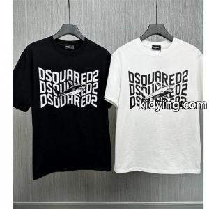 超目玉人気通販品Dsquared2 ブランド コピーディースクエアード ブランド コピー激安ビジネス用メンズクルーネック半袖ロゴがプリントされたトップスkidying268T951f