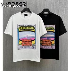 Dsquared2 コピーブランドディースクエアード コピーブランドコピーロゴがプリントしたメンズ半袖クルーネックTシャツkidying26mCG5Hz