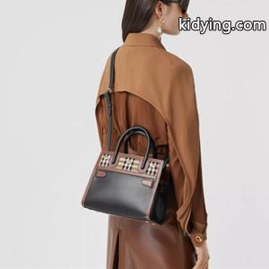burberry ブランド コピー ミニ レザー＆ヴィンテージチェック ツーハンドル バーバリー ブランド コピーコピーバッグ エレガンスな美しいkidying26HfGP9b