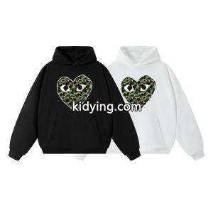 BAPE ブラック カモフラージュ ハート 連帽 スウェット コムデギャルソン ベイプ コラボ スーパーコピー 秋冬kidying2685THbi