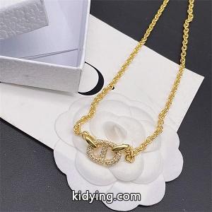 上質DRスーパーコピーネックレス激安ゴールド色ダイヤ付き人気トレンド お買い得kidying26Onm0ni