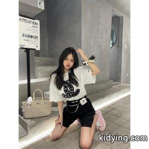 ハイブランド定番CC英字ロゴコピー カップルモデル ゆったりカジュアル半袖Tシャツkidying268L51Lr