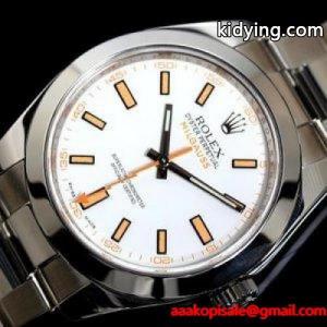ロレックス ブランド コピー rolex ブランド コピー ミルガウス 116400 自動巻き ホワイト ルーレット メンズ 腕時計 通販kidying2641LXDu