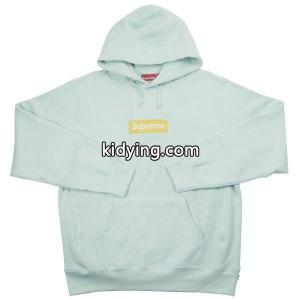 シュプリーム ブランド コピー supreme ブランド コピー 17AW Box Logo Hooded Sweatshirt BOXロゴパーカー 水色 非常に良い 通販kidying269feqGv