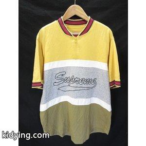 シュプリーム コピー supreme コピー Tシャツ カットソー 半袖 ハーフジップ ロゴ イエロー グレー カーキ ☆激安& メンズ 通販kidying26CKraCy