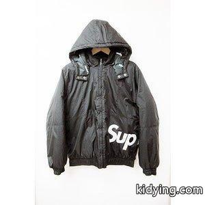 シュプリーム ブランド コピー supreme ブランド コピー 16AW Sideline Side Logo サイドライン ロゴ パーカー ダウン ジャケット 黒ブラック メンズ 通販kidying26mqW9Lr