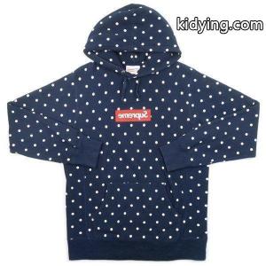 シュプリーム ブランド コピー supreme ブランド コピー ×DOVER STREET MARKET Ginza COMME des GARCONS 20SSドット柄ミラーBOXロゴパーカー 紺 品-良いkidying26TDyOvy