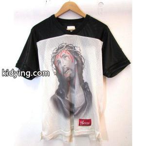 supreme コピー/シュプリーム コピー 14SS Jesus Football Top ジーザスフットボールトップ メッシュフットボール Tシャツ ブラック 通販kidying26Oj0PDi