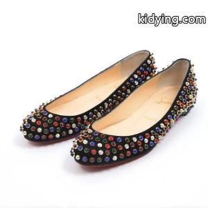 CHRISTIAN louboutin スーパーコピー クリスチャンルブタン スーパーコピー コピー FIFICABO FLAT マルチビジュー フラットパンプス バレエシューズ ブラック レディース 激安通販kidying26W99reu