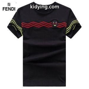 フェンディ スーパーコピー tシャツ 激安 fendi スーパーコピー お買い得 通気性 滑らか綿麻素材 きれいＴシャツ 半袖 ブラック、ホワイト、赤色kidying269faSTD