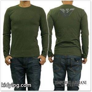 EMPORIO armani ブランド コピー UNDERWEAR エンポリオアルマーニ ブランド コピーアンダーウェア メンズクルーネックロングTシャツ 111023 7A725 ミリタリーグリーン :EU17FW127:TRE STYLE - 通販ショッピングkidying26WfeSjC