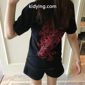 ヴィンテージ感漂う着心地のCHROME hearts ブランド コピークロムハーツ ブランド コピーＴシャツコピーの男女兼用のクルーネック半袖Tシャツkidying26bq8zie