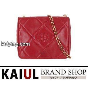 マトラッセ チェーンショルダーバッグ ミニ ラムスキン レッド 赤 ゴールド金具 ココマーク Bランク :113293:KAIULヤフーショップ - 通販ショッピングkidying260H1fae