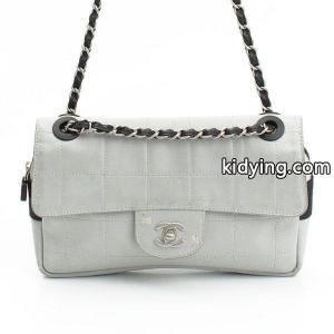 【】chanel ブランド コピー　スポーツライン チョコバー チェーンショルダーバッグ グレー 【中古】【正規品保証】25521 :25521:wwwretrojp - 通販ショッピングkidying26XLzqym