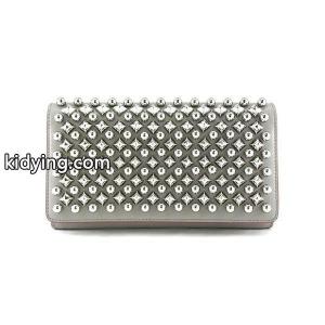 クリスチャン ルブタン 長財布 Christian louboutin コピー 二つ折り スタッズ レザー ETAIN/SILVER グレー 3165106 GY4Q :2h001834:2nd HANDS - 通販ショッピングkidying26fma8be