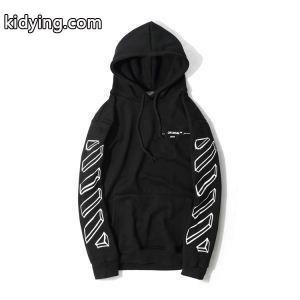 2026最新入荷Off-white ブランド コピーオフホワイト ブランド コピー激安のブラック、ホワイトメンズフード付きプリントプルオーバーパーカーkidying260Pzaaq