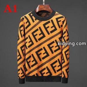 【fendi スーパーコピー】◆SALE◆「フォーエバーフェンディ スーパーコピー」セーター◆大人気フェンディ スーパーコピー コピー定番のアメカジプリントイエロブラウンkidying26Diaqei