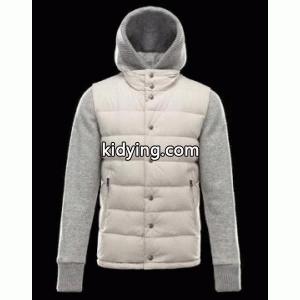 保温効果は抜群moncler コピーモンクレール コピー激安通販　メンズダウンジャケット　ダウンコート　ダウンアウター　フード付き　グレーｘホワイトkidying26mmWTzC
