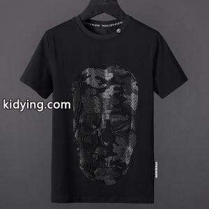 2026流行 フィリッププレイン PHILIPP PLEIN 激安15ss ブラック Tシャツ 人気 メンズゆったり トップス 半袖 夏kidying26LjOfum