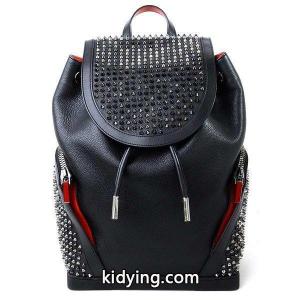 【美品】クリスチャンルブタン ブランド コピー Christian louboutin ブランド コピー リュック レザーxスタッズ ブラックxレッドxシルバー :95184:ブランドバリュー - 通販ショッピングkidying26Hzm0zy
