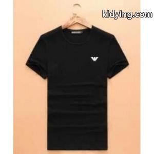 シンプルなアルマーニ ブランド コピーＴシャツ通販半袖左胸ロゴありarmani ブランド コピークールネックインナートップス2色可選kidying26iO1Lze