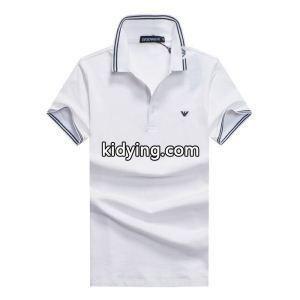 驚きの破格値本物保証大人シンプル夏服オフィスＴシャツメンズダークブルー黒白armani コピーアルマーニ コピー シャツ 通販kidying268f4zyC