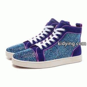 エレガントでセンス高きCHRISTIAN louboutin スーパーコピークリスチャンルブタン スーパーコピー コピー通販　ハイカット　スニーカー　メンズシューズ　靴　スパイク　ブルーkidying26eGny8z