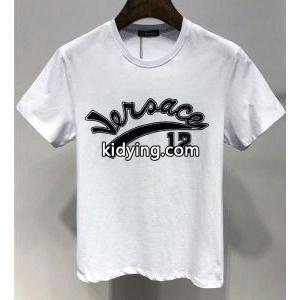 ヴェルサーチ コピー 通販versace コピー超激得限定セールストリートウェア上質なＴシャツロゴ英字プリントブラックホワイトkidying264TjqSv