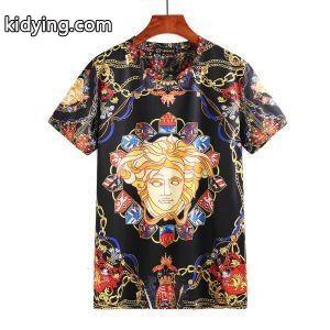 ヴェルサーチ コピーブランド コピー 2026夏最新入荷 versace コピーブランド プリント Ｔシャツ メンズ 欧米風　圧倒的デザイン性 カジュアルkidying269ny4bm