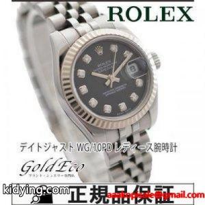 rolex コピー ロレックス コピー デイトジャスト レディース腕時計 自動巻き デイト ブラック文字盤/シルバー 10Pダイヤ/WG/SS 179174G 中古 :vv-08486-cs:ゴールドエコヤフー店 - 通販ショッピングkidying26nKHzia