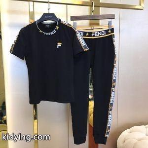 フェンディ ブランド コピー スーパー コピーfendi ブランド コピー限定セール人気セール柔らかい半袖Ｔシャツ運動服トレーニングブラックホワイトkidying26K1TzOr