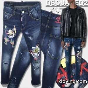 目を惹くディースクエアード ブランド コピーデニムパンツ Dsquared2 ブランド コピー プリントジーンズ美しいシェルトkidying26Ljaeim