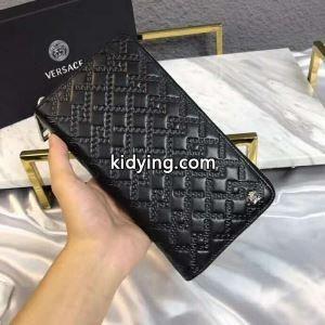 ヴェルサーチ コピーブランド versace コピーブランド メンズ 長財布 ジッパー 高く注目されたコレクション新作 GRECA ARGYLE スーパーコピー ブラックkidying26SPP51D