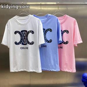 celine コピーブランド セリーヌ コピーブランド通販半袖tシャツ トリオンフプリント スタッズ付き レディースファッションkidying26LPr8ni