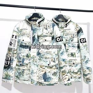 Off-white スーパーコピー オフホワイト スーパーコピーコピー通販ダウンジャケット 男女兼用 中綿入れ 水墨画風 お洒落 お得限定セールkidying26KrGzqa
