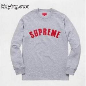 プレゼントに　シュプリーム スーパーコピー アークロゴ　相性抜群　ロングスリーブグレー_長袖Tシャツ_メンズファッション_スーパーコピーブランド激安通販 専門店kidying268TTj0D
