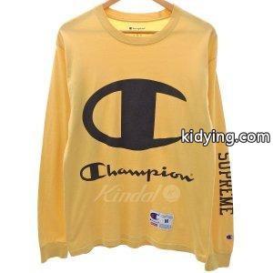 supreme コピー×Champion ロゴプリントロングTシャツ　長袖Tシャツ イエロー サイズ：M (フレスポ東大阪店) 180728 :575817011196:カインドオル - 通販ショッピングkidying26Lza0ve