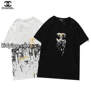 ブランド コピー 通販 CH⚪NEL 海外セレブ愛用 2026春夏新作 Tシャツ/半袖 落書き ユニセックスkidying26XzK1Hz