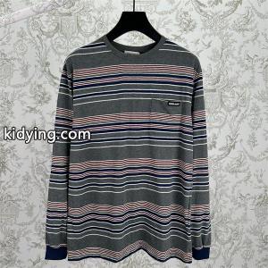 miumiu コピー ミュウミュウ コピー コピー 秋冬 厚み チャコール ボーダー ロングT トレンドkidying2699HrCa