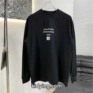 希少デザイン 安心 ブラック ロングTシャツ ベーシック ACNE STUDIOS アクネ ストゥディオズ コピーkidying26OLXHTD