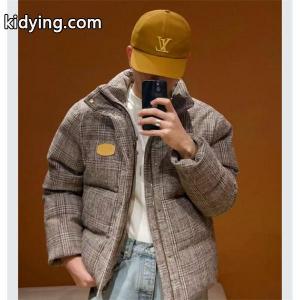 LV 新作 ルイヴィトン ブランド コピー綿ジャケットスーパーコピー26SS  防寒性抜群ツイードチェックのスタンドカラーkidying26CKz8Tj