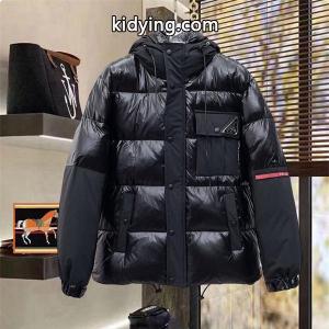 prada ブランド コピー プラダ ブランド コピー コピー フード付きダウンコート ブラック 限定 高級 注目kidying26fy499r