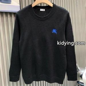 秋冬安定 ブラック ニット セーター ブルー刺繍 洗練 burberry ブランド コピー バーバリー ブランド コピー 偽物kidying268DCmWv